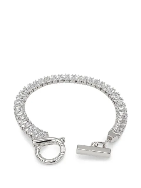 Ferragamo Gancini crystal-embellished bracelet Silver 761006