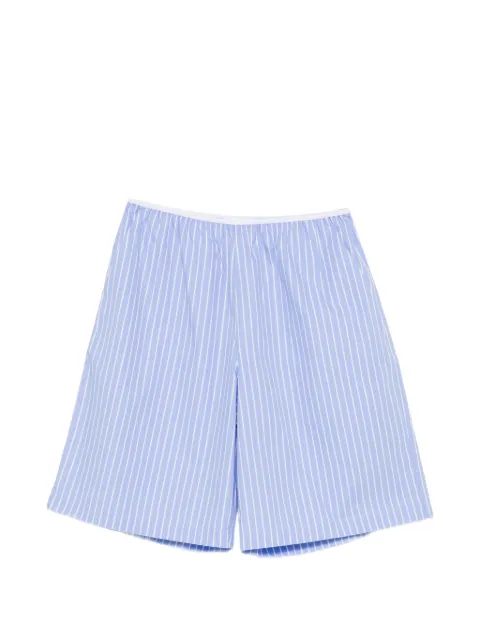 The Frankie Shop striped elasticated-waistband shorts Blue SHFS214499230102