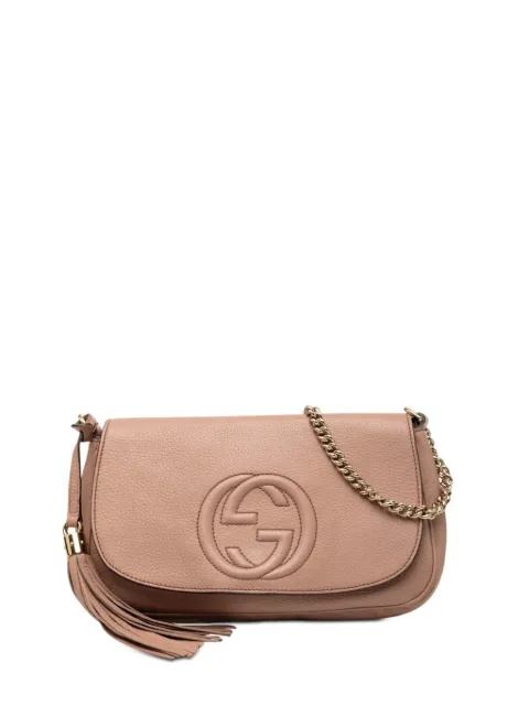 Gucci Pre-Owned 2000-2015 Medium Calfskin Soho Chain Flap crossbody bag Brown F159QJ119MFJ90YP