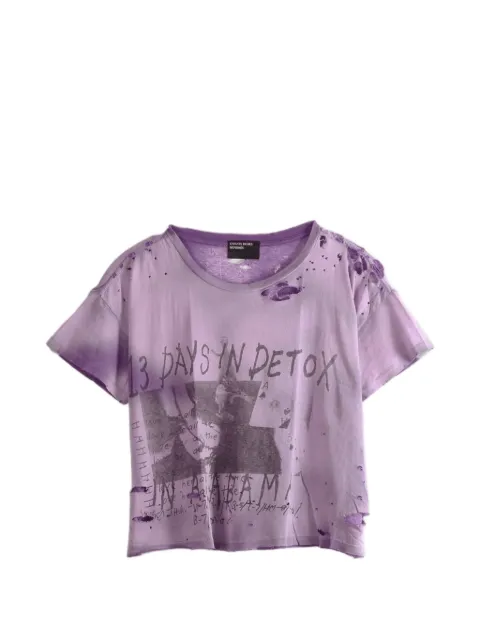 Enfants Riches Déprimés 13 Days In Detox distressed graphic-print T-shirt Purple 010942