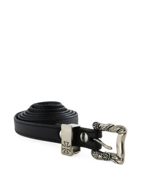 Enfants Riches Déprimés carved-buckle leather belt Black 100560