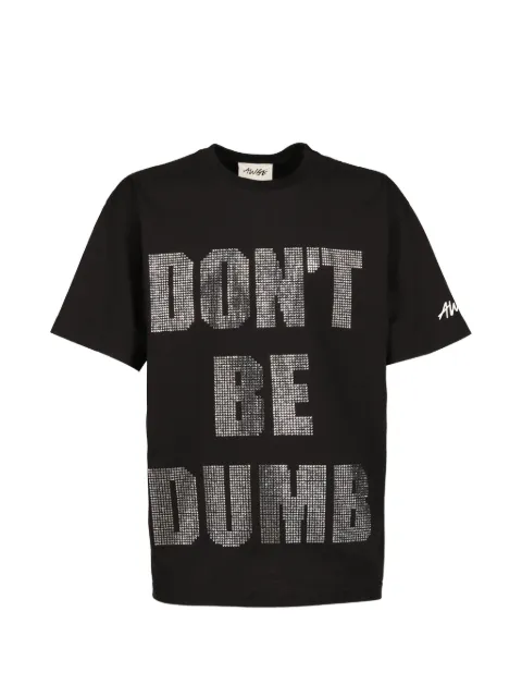 AWGE rhinestone-embellished logo-print T-shirt Black AS6SXH01FPJE587BLK