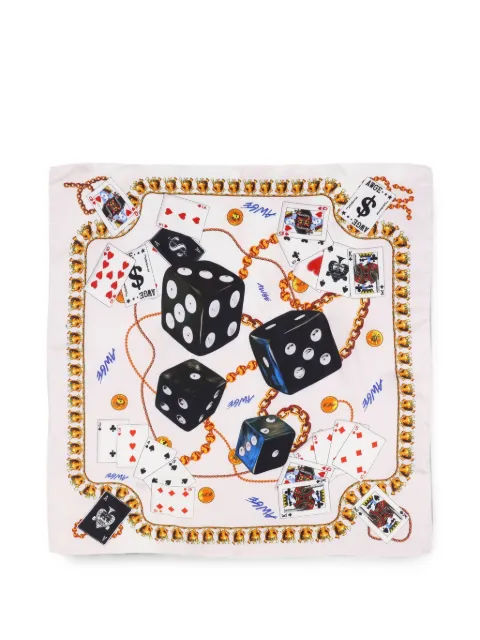 AWGE dice-print square scarf White AS6SXA01APTF109DICEPRINTWHT