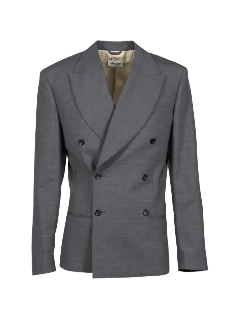 AWGE double-breasted peaked-lapel blazer Grey AS6SMJ06APT2051GRY