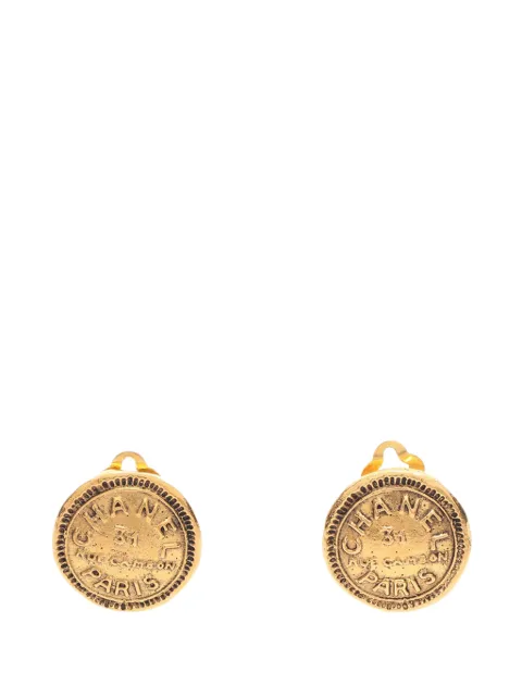 CHANEL Pre-Owned 1970-1980 Gold Plated Coin Clip On Earrings costume earrings Gold VV123UNPZMP9XJM3