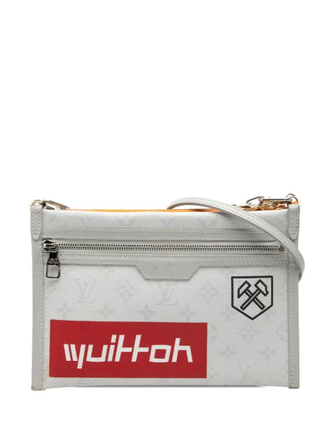 Louis Vuitton Pre-Owned 2019 Monogram Antartica Double Flat Messenger crossbody bag Grey TUN8JSDNNRTPZ881