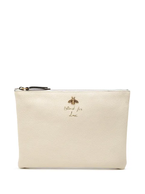 Gucci Pre-Owned 2000-2015 Calfskin Blind For Love clutch bag White SEUI6LC1X4G88MTF