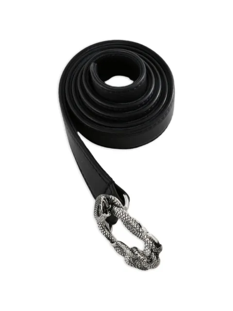 Enfants Riches Déprimés large snake-buckle leather belt Black 100555