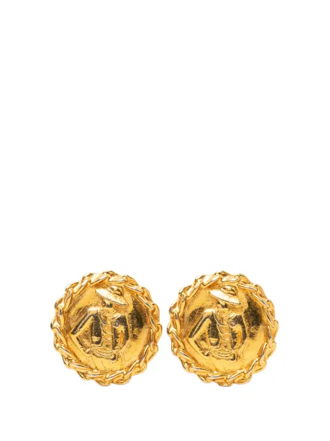 CHANEL Pre-Owned 1970-1980 Gold Plated Mademoiselle Clip on Earrings costume earrings Gold ZA582AE2J5UBN2KD
