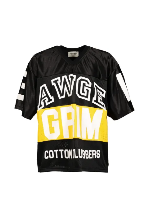 AWGE logo-print mesh-panel T-shirt Black AS6SXH05APT2218BLK