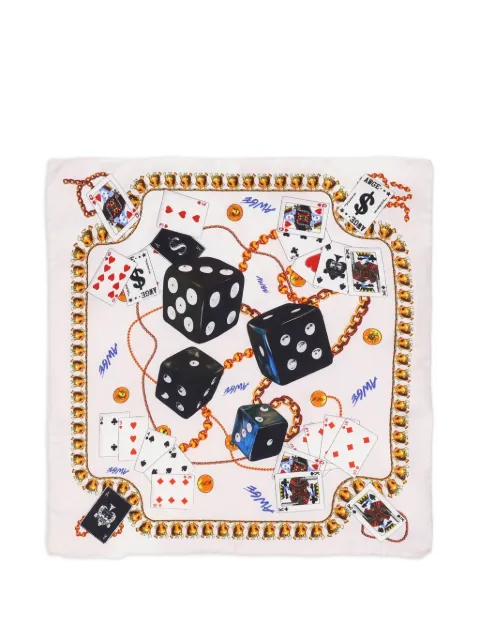 AWGE dice-print scarf Neutrals AS6SXA02APTF109DICEPRINTWHT