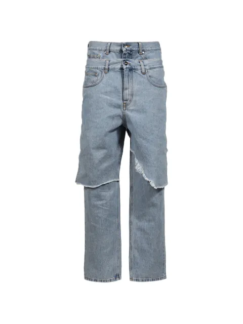 AWGE double-waist frayed-edge jeans Blue AS6SMT16APT2219WASHEDBLU