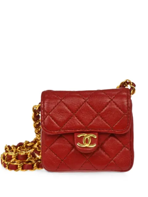 CHANEL Pre-Owned small Classic Flap shoulder bag Red 177720