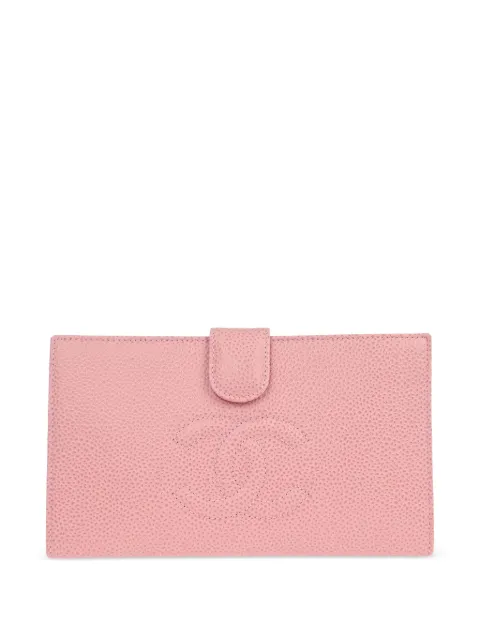 CHANEL Pre-Owned 2003 CC Caviar leather bifold wallet Pink 177930