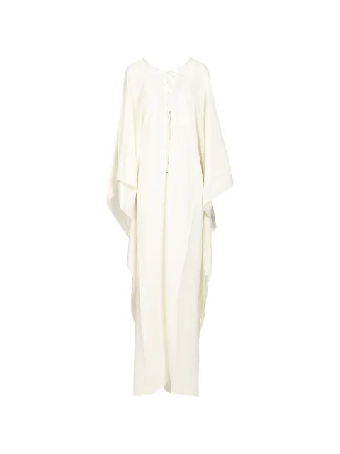 Taller Marmo Sahara lace-up dress White TMPF2601101