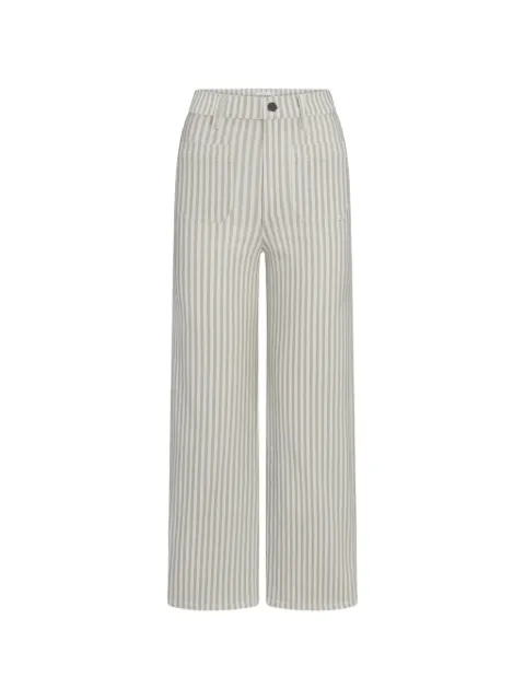 FRAME Anchor striped straight-leg jeans Neutrals 2011238P