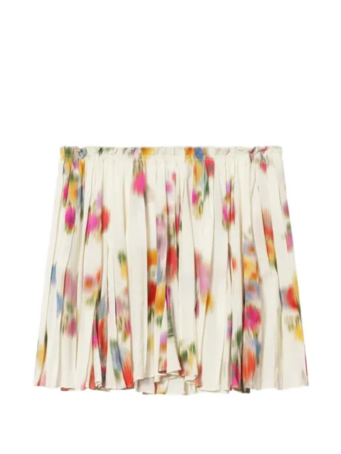 MARANT ÉTOILE Livy printed pleated skirt Neutrals JU0497FAD3J02E