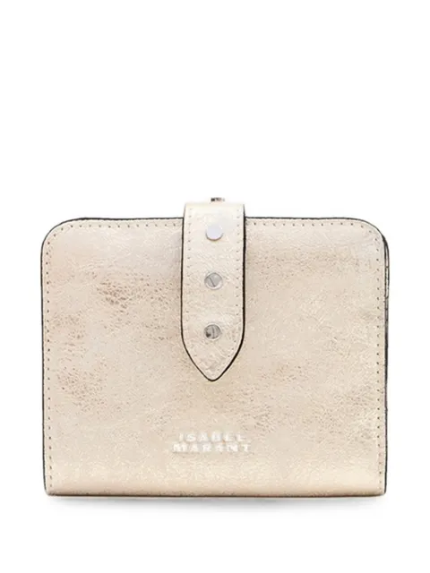 ISABEL MARANT Oskan studded wallet Neutrals MP0090FAD3C25M