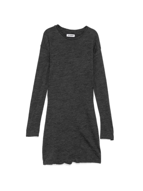 Jil Sander long-sleeve crew-neck double layer mini dress Grey J02CT0634J41422