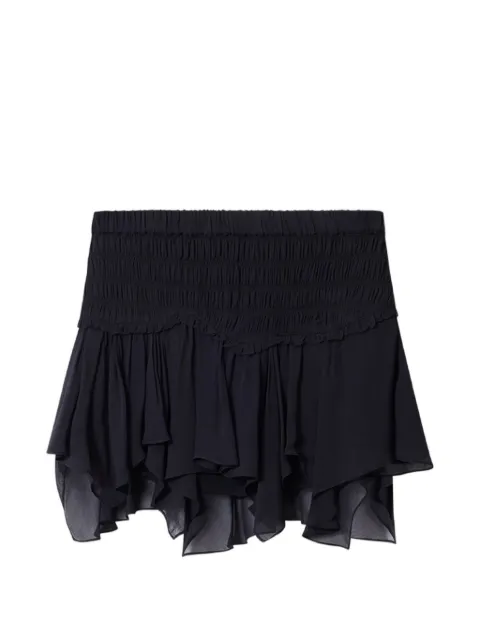 MARANT ÉTOILE Fiala ruffled smocked skirt Black JU0541FAD3J01E