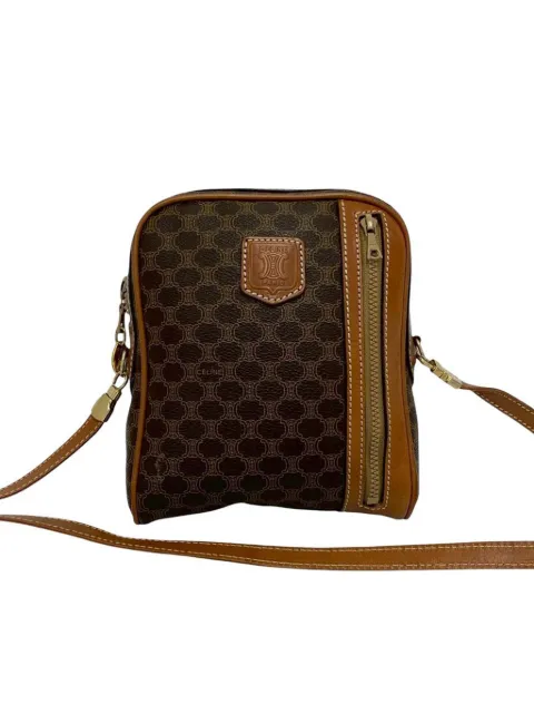 Celine Pre-Owned 2006 Macadam Coated Canvas crossbody bag Brown DH78D6QSM467CAL5