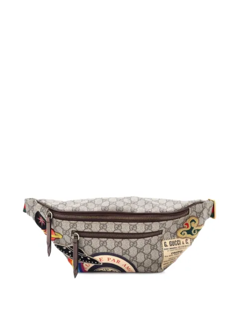Gucci Pre-Owned Courrier Zip GG Coated Canvas with Applique belt bag Brown UYQSNZSTG3JX26ES