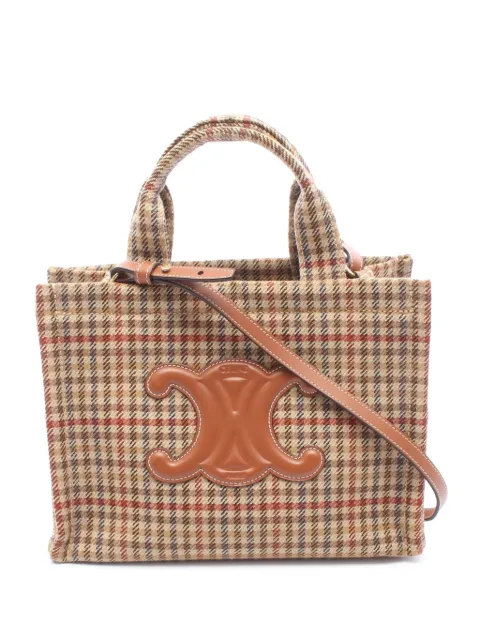 Celine Pre-Owned 2010-2026 Small Tweed Triomphe Cabas Thais Tote satchel Neutrals 7VH0WMHJXHRXTV4O