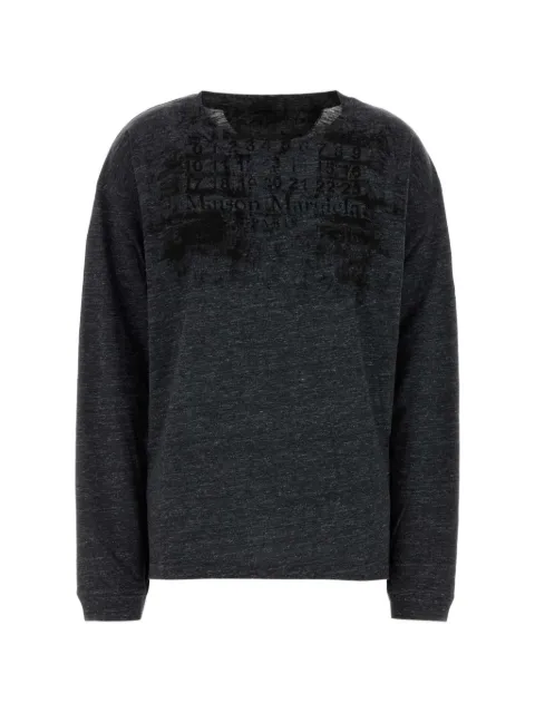 Maison Margiela logo-print long-sleeve T-shirt Grey S51GC0556M20162