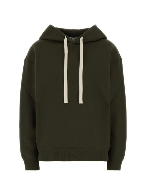 Jil Sander drawstring cotton hoodie Green J02GU0123J20128