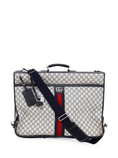 Gucci Pre-Owned Savoy Web Garment Bag GG Coated Canvas satchel Blue JMKFIZKJX78PBG3Q