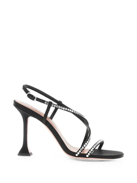 Amina Muaddi Sally heeled sandals Black SALLYSANDAL95