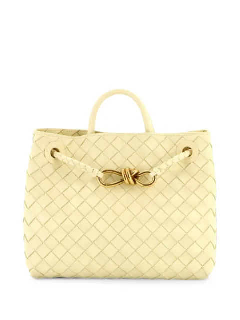 Bottega Veneta Pre-Owned Andiamo Top Handle Bag Intrecciato Nappa Small satchel Yellow C6R3G91OT62XWQZE