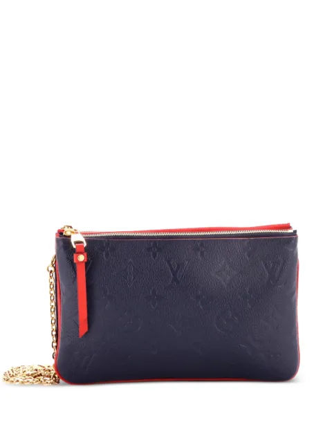 Louis Vuitton Pre-Owned Double Zip Pochette Monogram Empreinte Leather clutch bag Blue 67XDEDEQMJE3RXFV