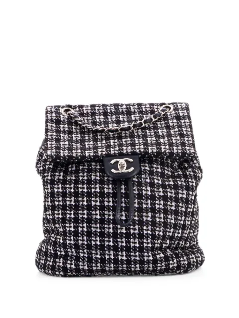CHANEL Pre-Owned Urban Spirit Quilted Tweed Large backpack Black 5PST02IMO6YBR01K