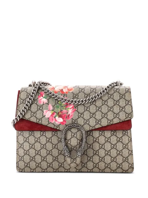 Gucci Pre-Owned Dionysus Bag Blooms Print GG Coated Canvas Medium shoulder bag Brown 4OKNJUDPLTTF5EFO