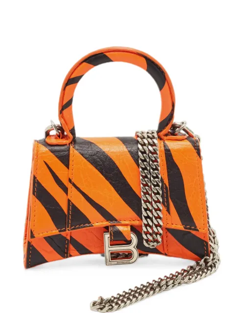 Balenciaga Pre-Owned mini Hourglass tiger-stripe handbag Orange 1350248