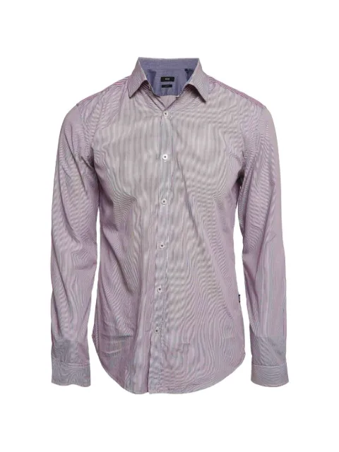 BOSS slim-fit striped shirt Purple 1326771