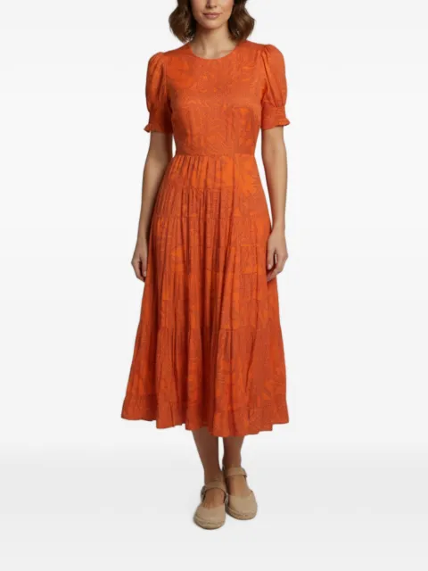 DVF Diane von Furstenberg geometric-print midi dress Orange 1340775
