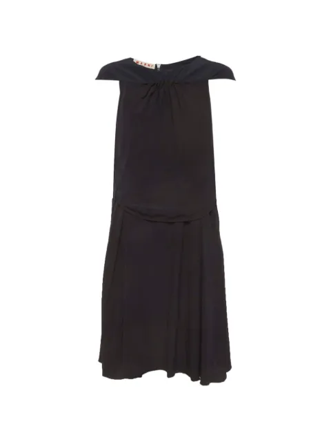 Marni Pre-Owned tiered crepe mini dress Blue 1316025