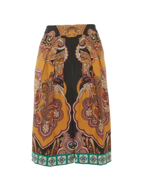 Etro Pre-Owned paisley-pattern midi skirt Black 1317210