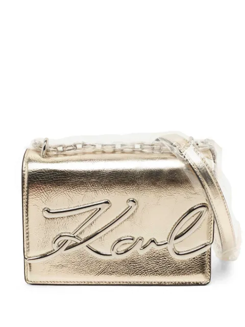 Karl Lagerfeld Vintage K/Signature leather shoulder bag Gold 1329207