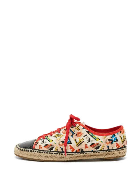 Fendi Pre-Owned Junia patent-trim sneakers Neutrals 1302506