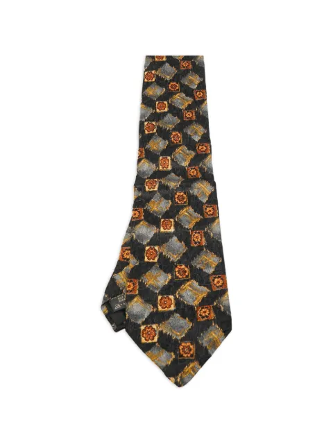 Ermenegildo Zegna Vintage printed silk tie Black 1280149