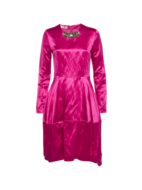 Marni Pre-Owned embellished satin mini dress Pink 1302117