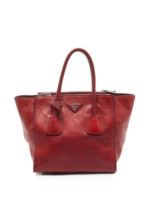 Prada Pre-Owned Twin Pocket leather tote bag Red 1348234