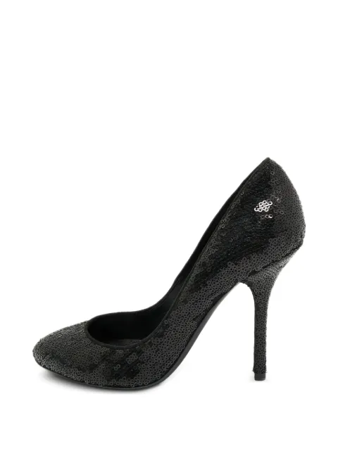 Dolce & Gabbana Pre-Owned sequin-embellished heeled pumps Black 1332820