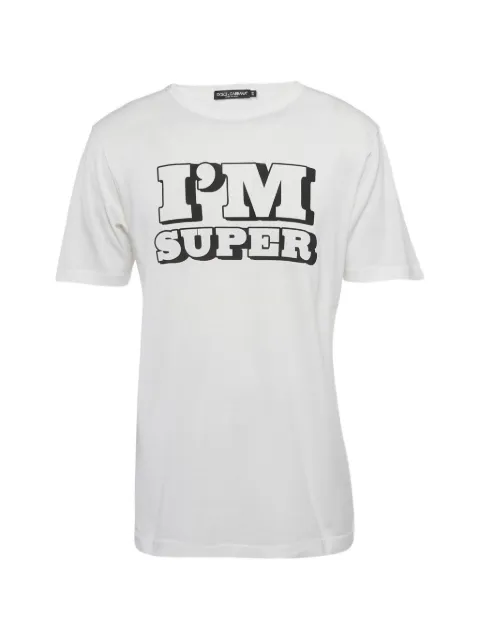 Dolce & Gabbana Pre-Owned graphic-print short-sleeve T-shirt White 1261588