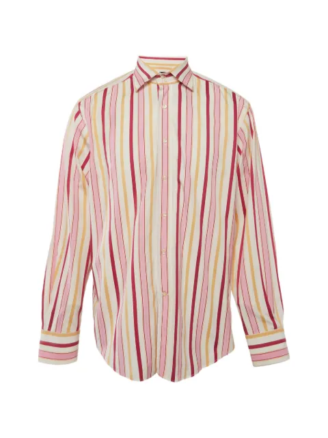 Etro Pre-Owned striped long-sleeve shirt Pink 1318071