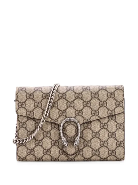 Gucci Pre-Owned Dionysus Chain Wallet GG Coated Canvas Small crossbody bag Brown QJP35NKOWRHW4WJQ