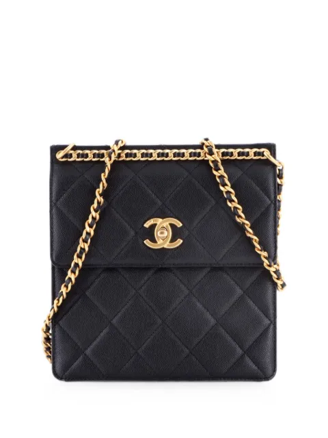 CHANEL Pre-Owned Top Chain CC Square Quilted Caviar backpack Black BT7WLEKXUIG3TUGK